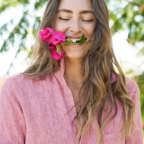 Frank & Eileen: Rory in Red, Lived-in-linen, Button-Up Maxi Dress - Picture 4 of 4